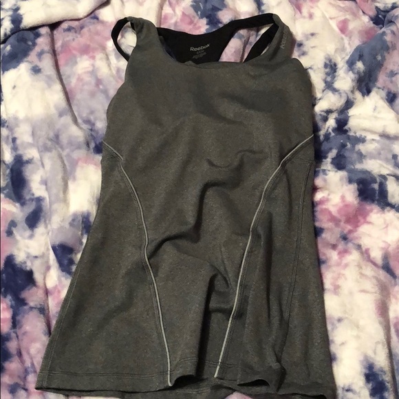 REEBOK grey and black strap tank top - Picture 1 of 3